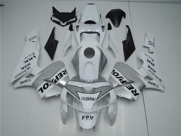 Best 2005-2006 White Silver Black Repsol Honda CBR600RR Motorbike Fairing Canada