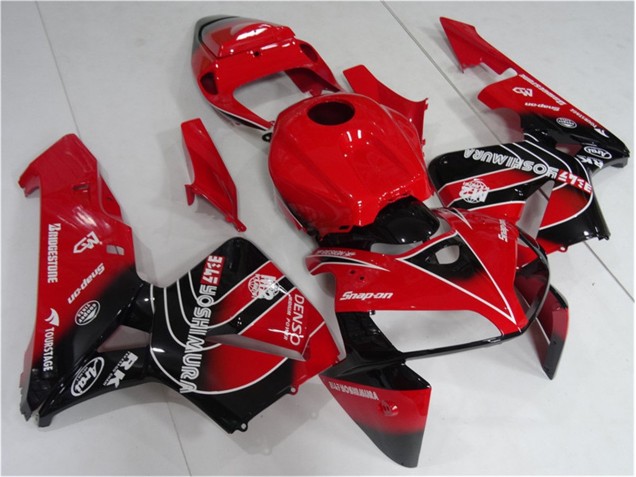Best 2005-2006 Red Black Honda CBR600RR Motorcycle Fairing Kit Canada