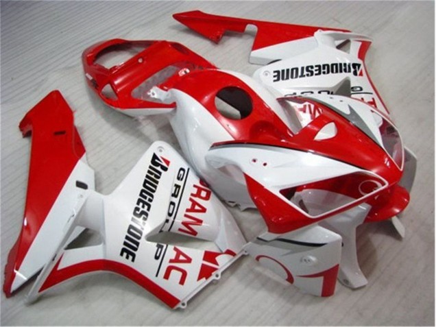 Best 2005-2006 Red White Honda CBR600RR Bike Fairings Canada