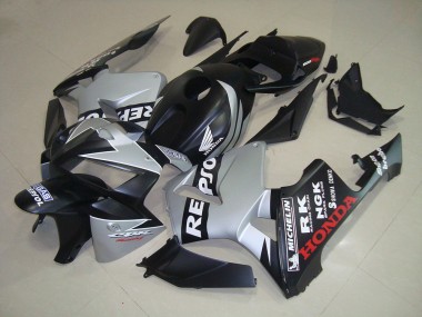 Best 2005-2006 Matte Black Silver Repsol Honda CBR600RR Bike Fairings Canada