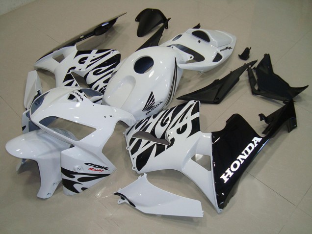 Best 2005-2006 White Black Honda CBR600RR Motor Fairings Canada