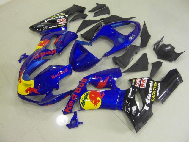 Best 2005-2006 Blue Red Bull Kawasaki ZX6R Motorbike Fairings Canada Best 2005-2006 Blue Red Bull Kawasaki ZX6R Motorbike Fairings Canada