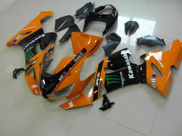 Best 2005-2006 Orange Monster Kawasaki ZX6R Bike Fairing Canada Best 2005-2006 Orange Monster Kawasaki ZX6R Bike Fairing Canada