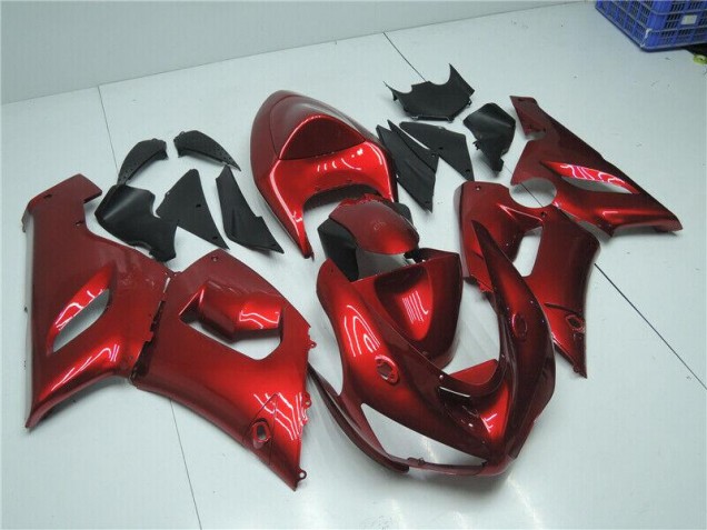 Best 2005-2006 Candy Red Kawasaki ZX6R Motorcycle Fairing Kits Canada Best 2005-2006 Candy Red Kawasaki ZX6R Motorcycle Fairing Kits Canada