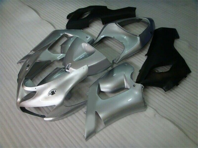 Best 2005-2006 Silver Black Kawasaki ZX6R Motorcycle Fairing Kit Canada Best 2005-2006 Silver Black Kawasaki ZX6R Motorcycle Fairing Kit Canada