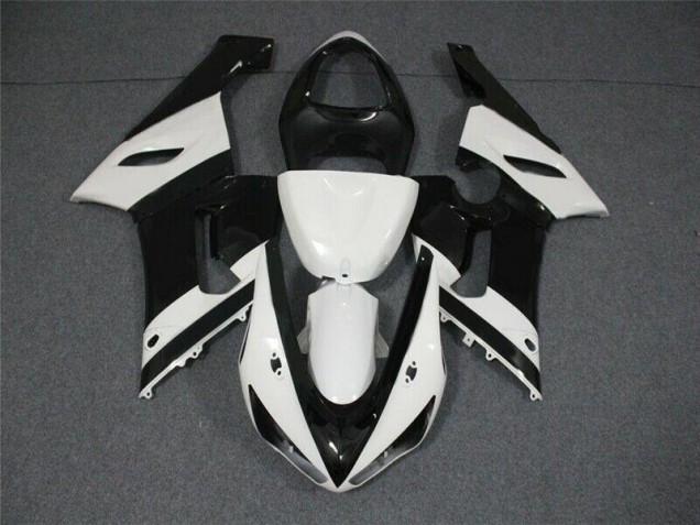 Best 2005-2006 Black White Kawasaki ZX6R Motorcycle Replacement Fairings Canada Best 2005-2006 Black White Kawasaki ZX6R Motorcycle Replacement Fairings Canada