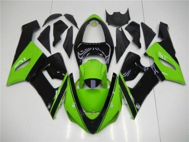 Best 2005-2006 Kawasaki Ninja ZX6R Motorcycle Fairings MF0555 - Green Black Canada