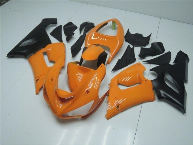 Best 2005-2006 Orange Black Kawasaki ZX6R Bike Fairings Canada Best 2005-2006 Orange Black Kawasaki ZX6R Bike Fairings Canada