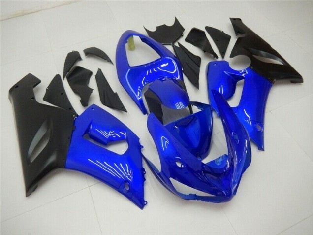 Best 2005-2006 Blue Kawasaki ZX6R Bike Fairings Canada