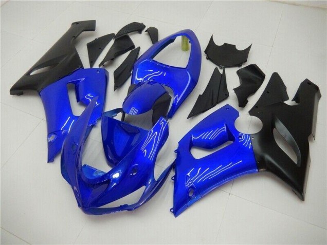 Best 2005-2006 Blue Kawasaki ZX6R Bike Fairings Canada