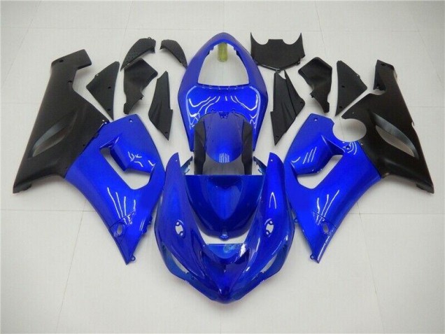 Best 2005-2006 Blue Kawasaki ZX6R Bike Fairings Canada