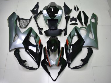 Best 2005-2006 Suzuki GSXR 1000 Motorcycle Fairings MF0124 - Black Silver Canada