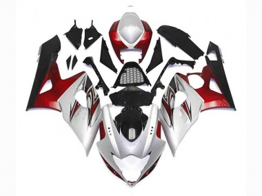 Best 2005-2006 Suzuki GSXR 1000 Motorcycle Fairings MF0131 - Silver Red Black Canada
