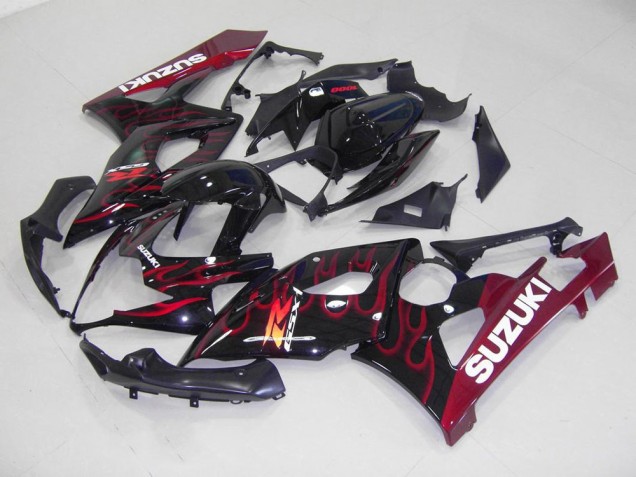 Best 2005-2006 Red Flame Suzuki GSXR 1000 Motorcycle Fairings Canada