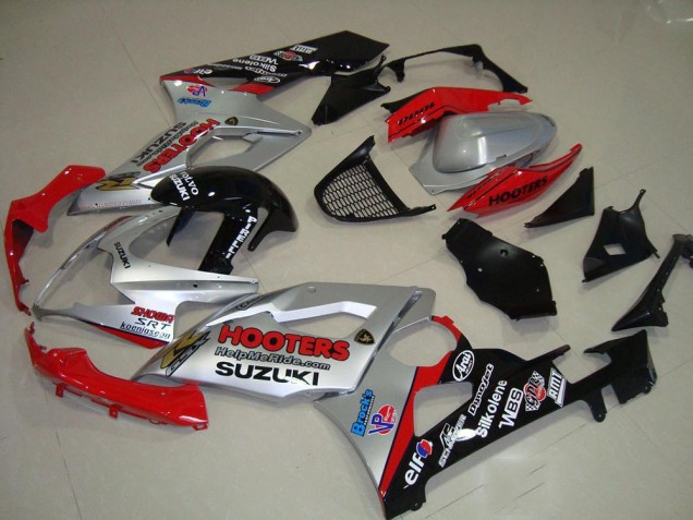 Best 2005-2006 Silver and Red Suzuki GSXR 1000 Motorcycle Fairings Kits Canada Best 2005-2006 Silver and Red Suzuki GSXR 1000 Motorcycle Fairings Kits Canada