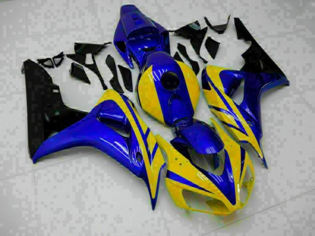 Best 2006-2007 Blue Yellow Honda CBR1000RR Motorcycle Replacement Fairings Canada Best 2006-2007 Blue Yellow Honda CBR1000RR Motorcycle Replacement Fairings Canada