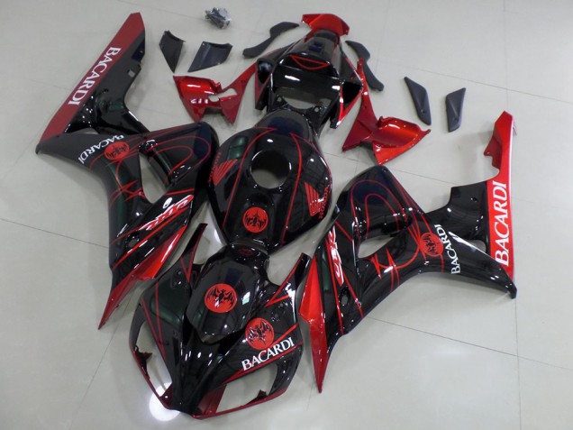 Best 2006-2007 Black Bacardi Honda CBR1000RR Motorbike Fairing Canada