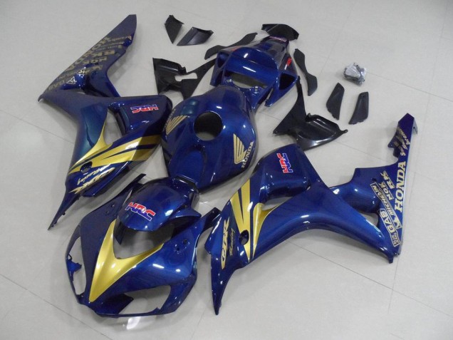 Best 2006-2007 Dark Blue with Gold Stripe Honda CBR1000RR Motorcycle Fairing Kits Canada Best 2006-2007 Dark Blue with Gold Stripe Honda CBR1000RR Motorcycle Fairing Kits Canada