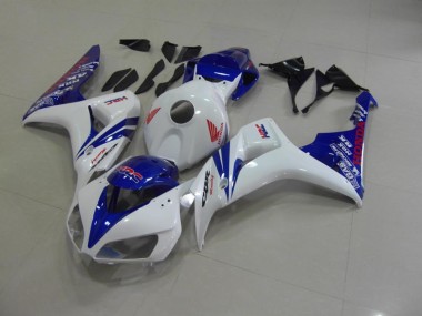 Best 2006-2007 Pearl White Blue Honda CBR1000RR Motorcycle Fairings Kits Canada