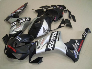 Best 2006-2007 Matte Black Silver Repsol Honda CBR1000RR Replacement Fairings Canada