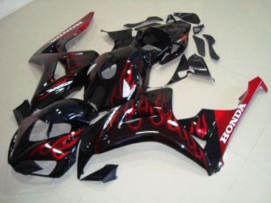 Best 2006-2007 Red Flame Honda CBR1000RR Motorcylce Fairings Canada