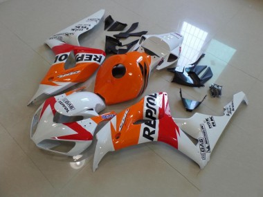 Best 2006-2007 White and Orange Repsol Honda CBR1000RR Replacement Motorcycle Fairings Canada