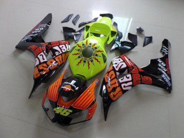 Best 2006-2007 Rossi Fluro Green Honda CBR1000RR Motorcyle Fairings Canada