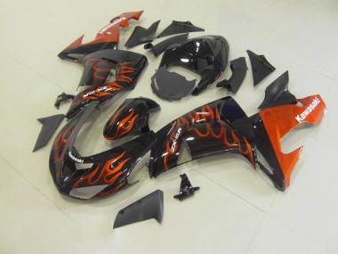 Best 2006-2007 Orange Flame Kawasaki ZX10R Motorcyle Fairings Canada