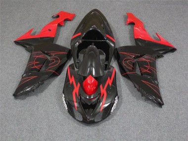 Best 2006-2007 Black Red Kawasaki ZX10R Motorcycle Fairings Canada