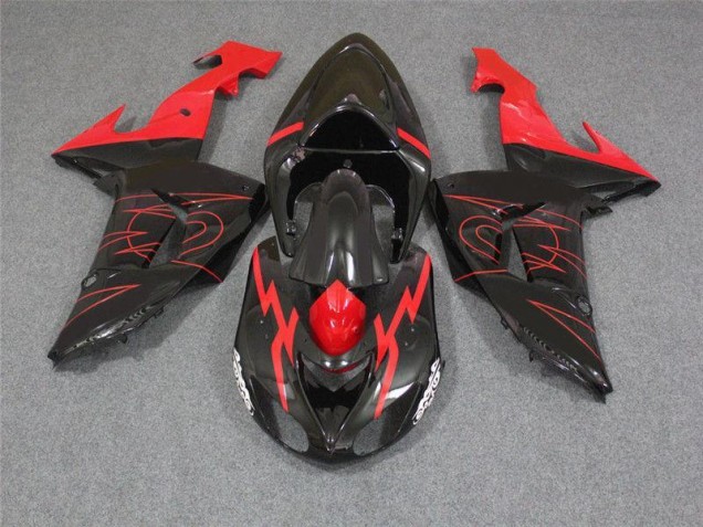 Best 2006-2007 Black Red Kawasaki ZX10R Motorcycle Fairings Canada Best 2006-2007 Black Red Kawasaki ZX10R Motorcycle Fairings Canada