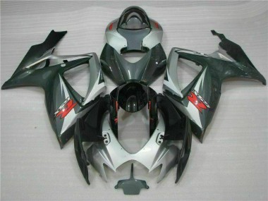 Best 2006-2007 Silver Black Suzuki GSXR 600/750 Motorcycle Fairings Kits Canada