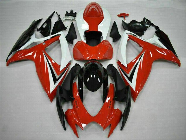 Best 2006-2007 Red White Suzuki GSXR 600/750 Motorcycle Fairings Kits Canada Best 2006-2007 Red White Suzuki GSXR 600/750 Motorcycle Fairings Kits Canada