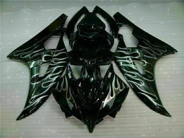 Best 2006-2007 Silver Flame Black Yamaha YZF R6 Motor Fairings Canada Best 2006-2007 Silver Flame Black Yamaha YZF R6 Motor Fairings Canada