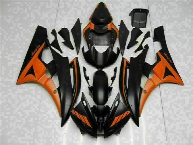 Best 2006-2007 Orange Black Yamaha YZF R6 Bike Fairing Canada