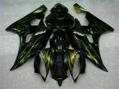 Best 2006-2007 Black Yamaha YZF R6 Bike Fairing Kit Canada