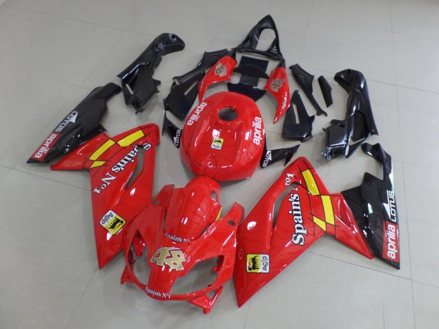 Best 2006-2011 Red and Black Aprilia RS125 Motorcycle Fairing Kit Canada Best 2006-2011 Red and Black Aprilia RS125 Motorcycle Fairing Kit Canada