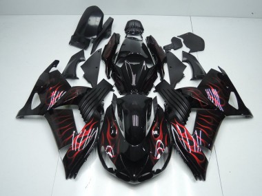 Best 2006-2011 Red Flame Kawasaki ZX14R ZZR1400 Motorcycle Bodywork Canada