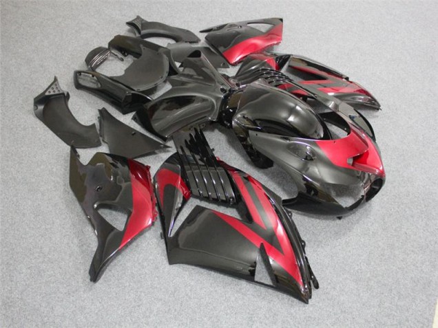 Best 2006-2011 Black Red Kawasaki ZX14R ZZR1400 Bike Fairings Canada Best 2006-2011 Black Red Kawasaki ZX14R ZZR1400 Bike Fairings Canada