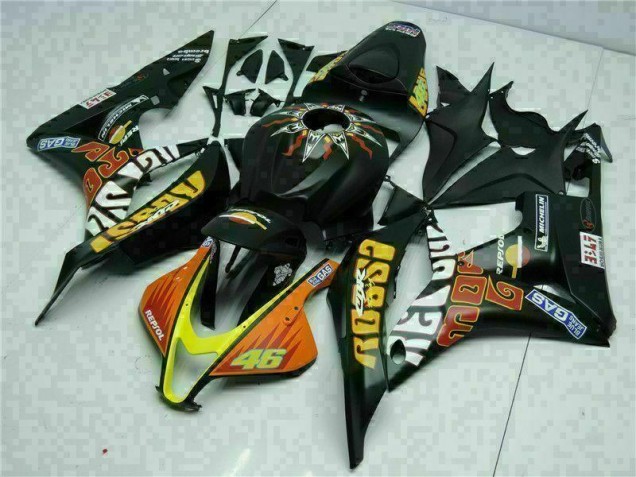 Best 2007-2008 Black Yellow Repsol 46 Honda CBR600RR Motorcycle Bodywork Canada