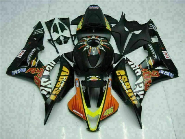 Best 2007-2008 Black Yellow Repsol 46 Honda CBR600RR Motorcycle Bodywork Canada