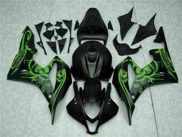 Best 2007-2008 Black Green Honda CBR600RR Motorcycle Fairing Kits Canada Best 2007-2008 Black Green Honda CBR600RR Motorcycle Fairing Kits Canada