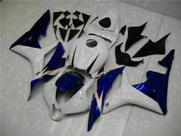 Best 2007-2008 White Blue Honda CBR600RR Replacement Motorcycle Fairings Canada Best 2007-2008 White Blue Honda CBR600RR Replacement Motorcycle Fairings Canada