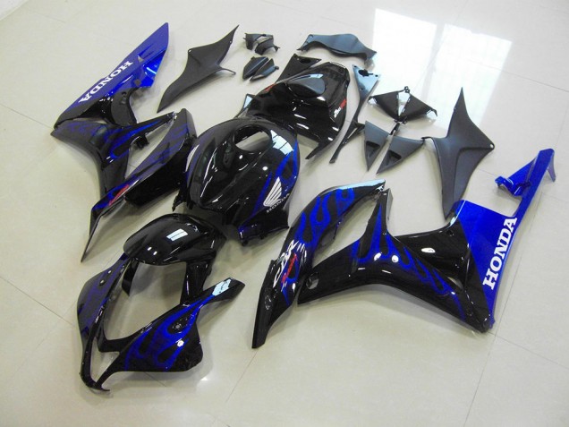 Best 2007-2008 Black Blue Flame Honda CBR600RR Motorbike Fairings Canada Best 2007-2008 Black Blue Flame Honda CBR600RR Motorbike Fairings Canada