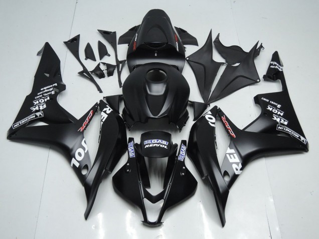 Best 2007-2008 Matte Black Repsol Honda CBR600RR Motorcyle Fairings Canada