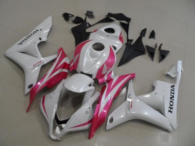 Best 2007-2008 Pearl White with Pink Honda CBR600RR Motorbike Fairing Canada