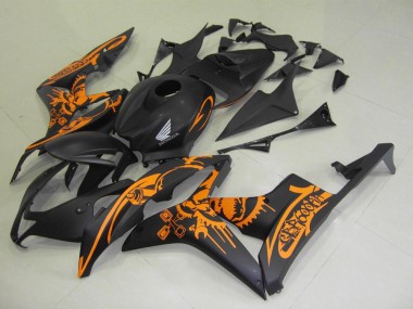 Best 2007-2008 Matte Black Orange Sticker Honda CBR600RR Motorbike Fairing Canada