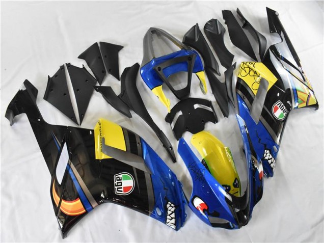 Best 2007-2008 Blue Shark Kawasaki ZX6R Replacement Motorcycle Fairings Canada Best 2007-2008 Blue Shark Kawasaki ZX6R Replacement Motorcycle Fairings Canada