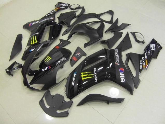 Best 2007-2008 Black Monster Kawasaki ZX6R Motorcylce Fairings Canada Best 2007-2008 Black Monster Kawasaki ZX6R Motorcylce Fairings Canada