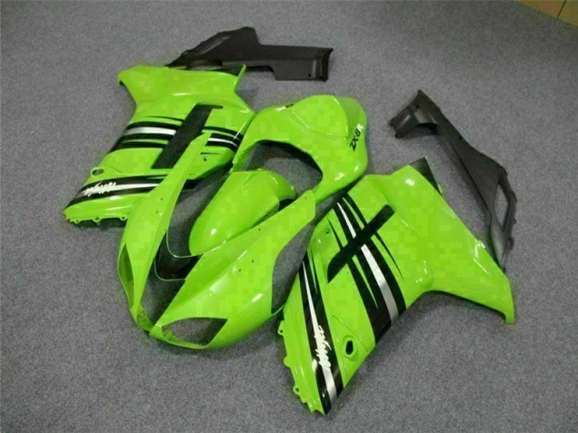 Best 2007-2008 Green Black Kawasaki ZX6R Motorcycle Fairings Kit Canada Best 2007-2008 Green Black Kawasaki ZX6R Motorcycle Fairings Kit Canada
