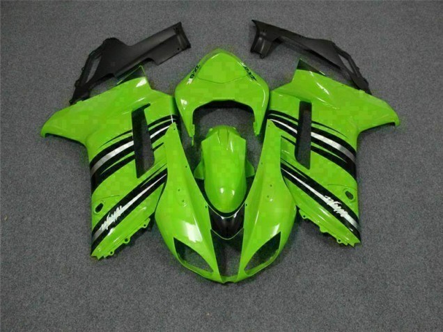 Best 2007-2008 Green Black Kawasaki ZX6R Motorcycle Fairings Kit Canada Best 2007-2008 Green Black Kawasaki ZX6R Motorcycle Fairings Kit Canada